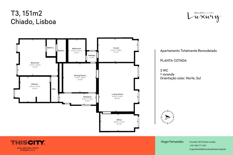 Apartamento T3 Chiado